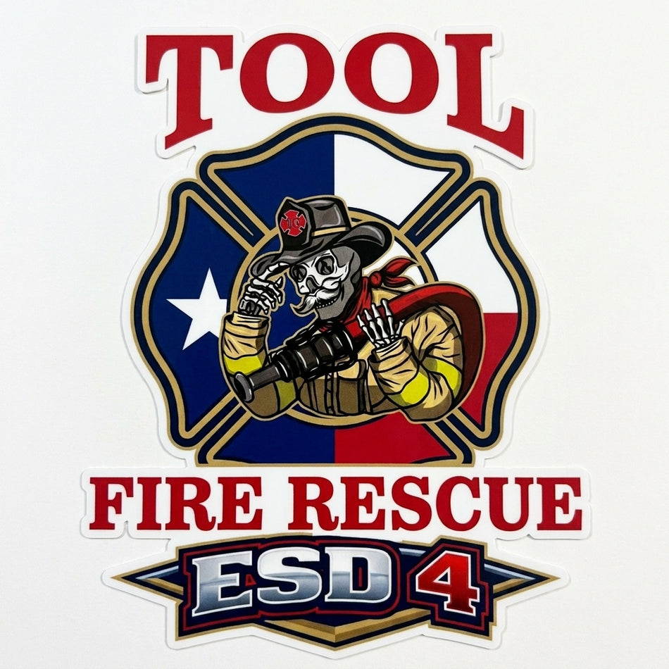 Tool Fire and Resuce Maltese Window/Helmet Decal or MAGNET