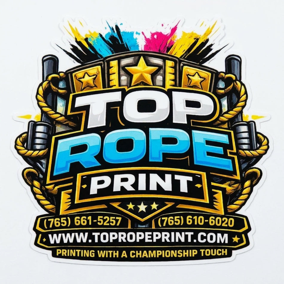 Top Rope Print Version 2 Window/Helmet Decal or MAGNET (sqd.1)