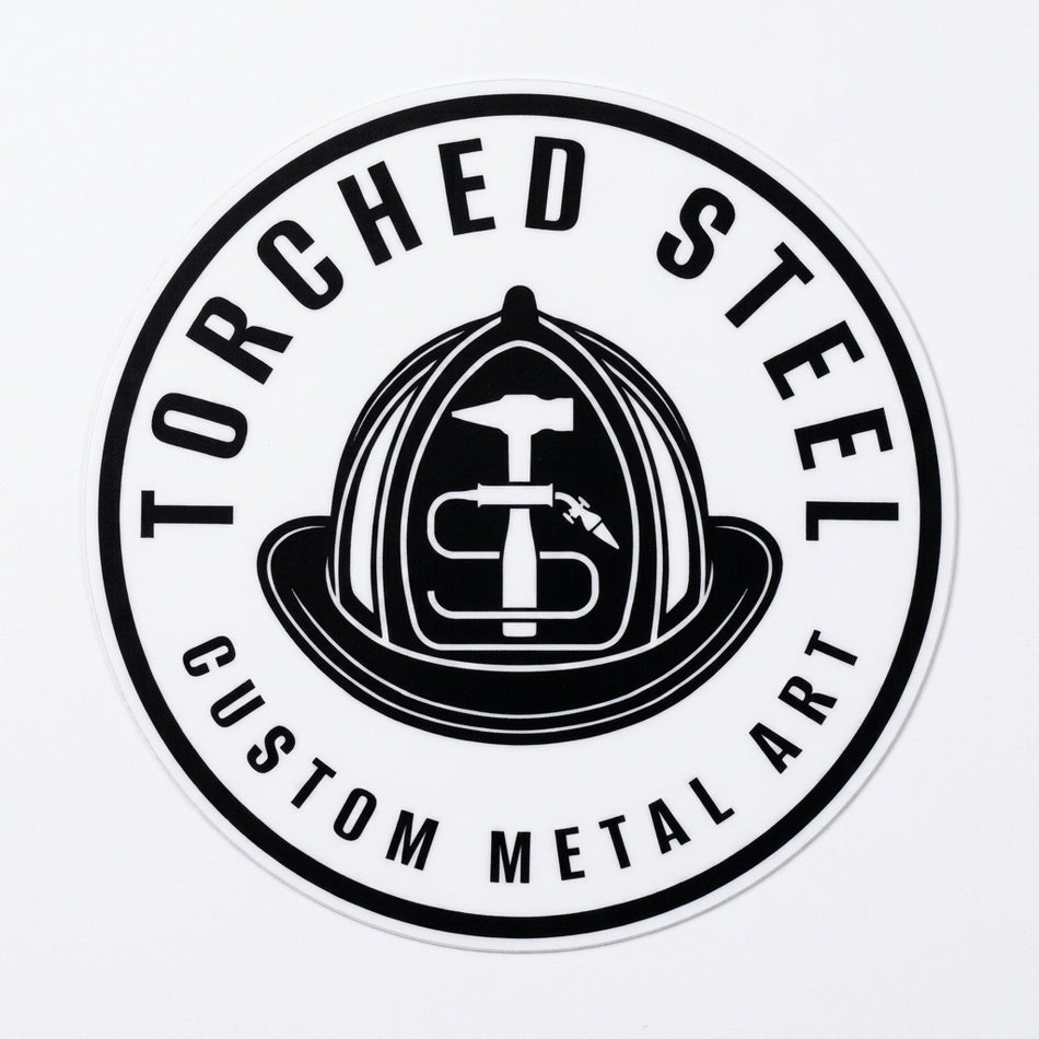 Torched Steel Metal Art Window/Helmet Decal or MAGNET (sqd.1)