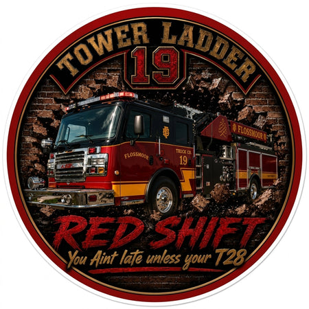 Tower 19 Red Shift Customer Decal or Magnet economy non-reflective decal
