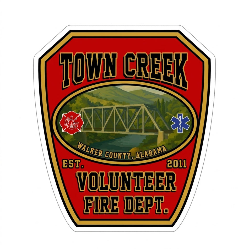 Town Creek Volunteer Fire Customer Decal or Magnet economy non-reflective decal