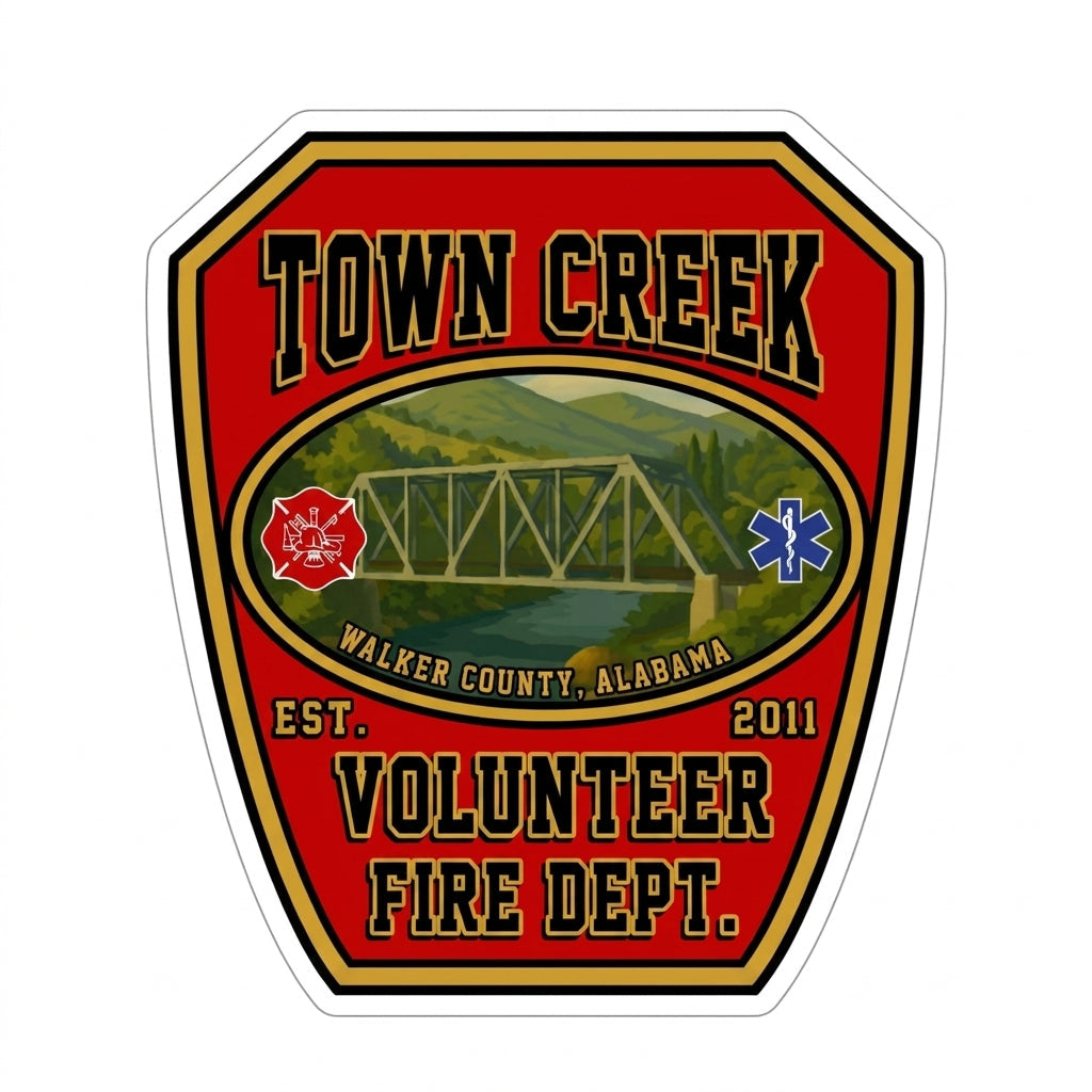 Town Creek Volunteer Fire Customer Decal or Magnet economy non-reflective decal