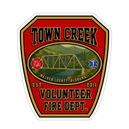 Town Creek Volunteer Fire Customer Decal or Magnet economy non-reflective decal