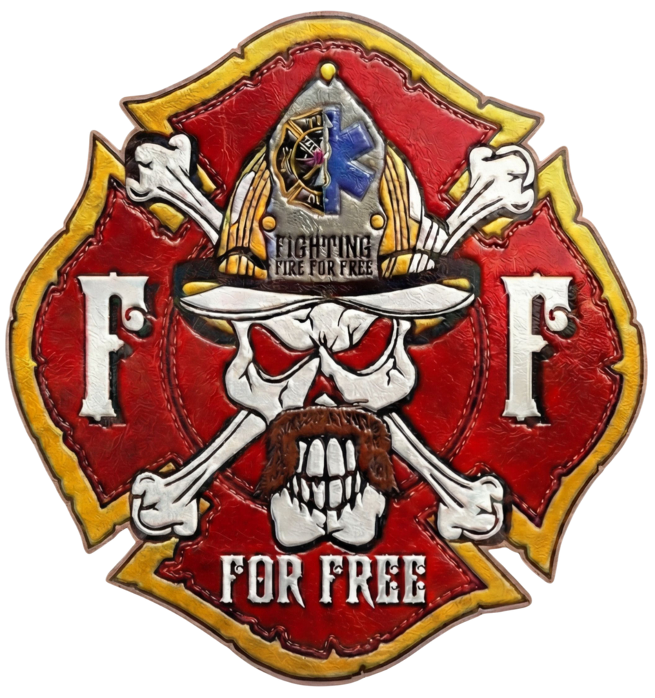 Fighting Fire for Free Leather Look Window/Helmet Decal or MAGNET Tiktok
