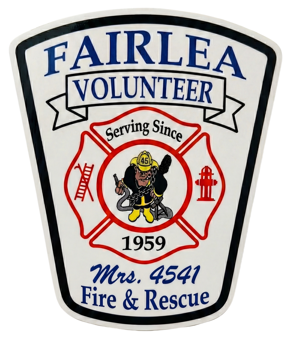 Fairlea Volunteer Fire Window/Helmet Decal or MAGNET Tiktok