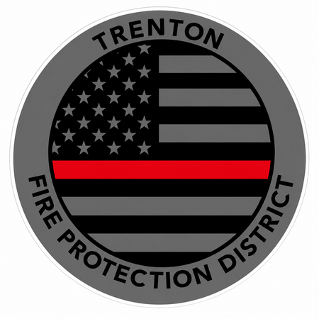 Trenton Fire Protection District Custom Window or Helmet Decal economy non-reflective decal