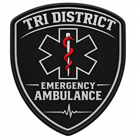 Tri District Emergency Ambulance ECONOMY Customer Decal Economy Bulk Decals (sqd.1)