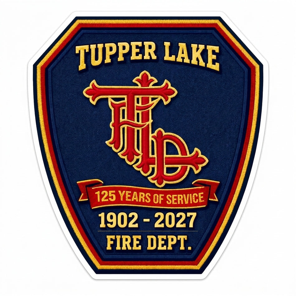 Tupper Lake 125 years Window/Helmet Decal or MAGNET (sqd.1)