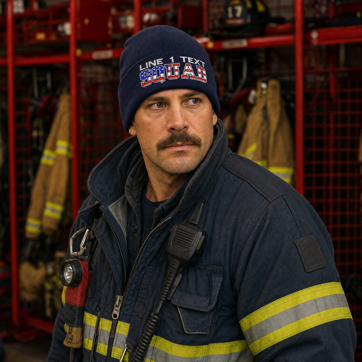 Winter Hat - USA SQUAD Style Embroidered Winter Hat male fire department product image