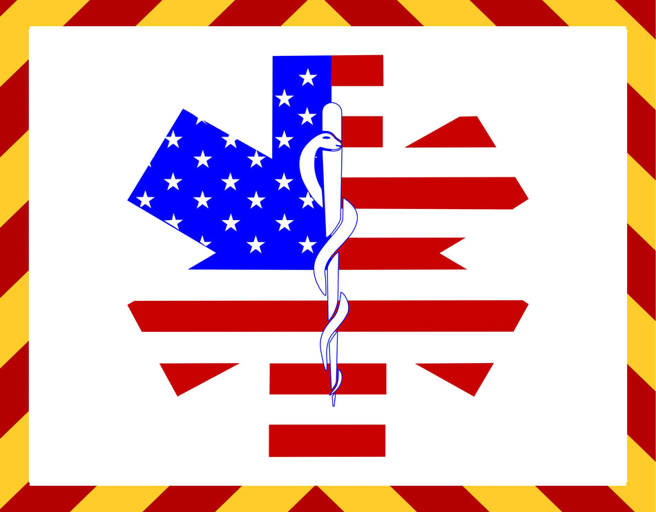 Window Decal - USA EMS Star Decal