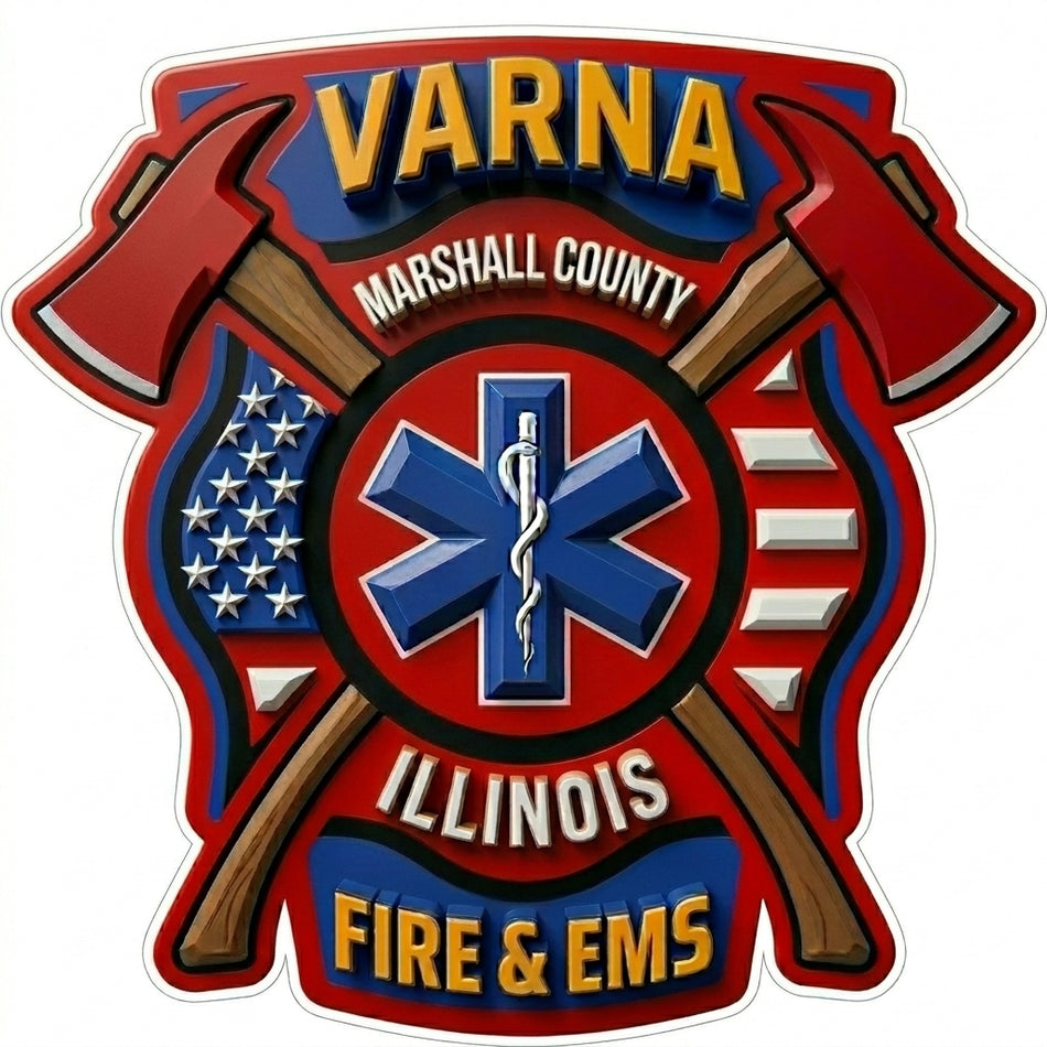 Varna Fire and EMS Window/Helmet Decal or MAGNET