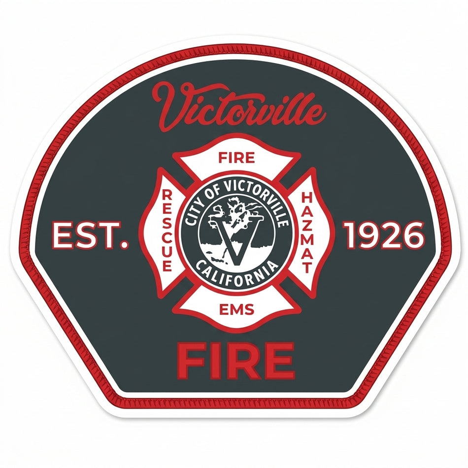 Victorville Fire Window/Helmet Decal or MAGNET (sqd.1)