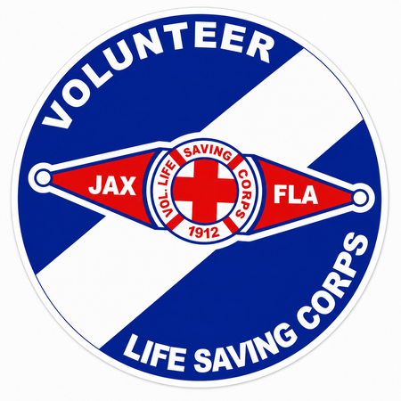 Volunteer Life Saving Corps Window or Helmet Decal economy non-reflective decal