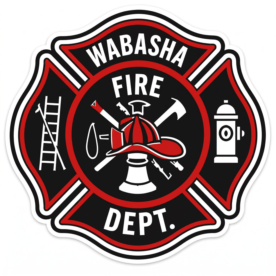 Wabasha Fire Dept. Customer Decal or Magnet (sqd.1)