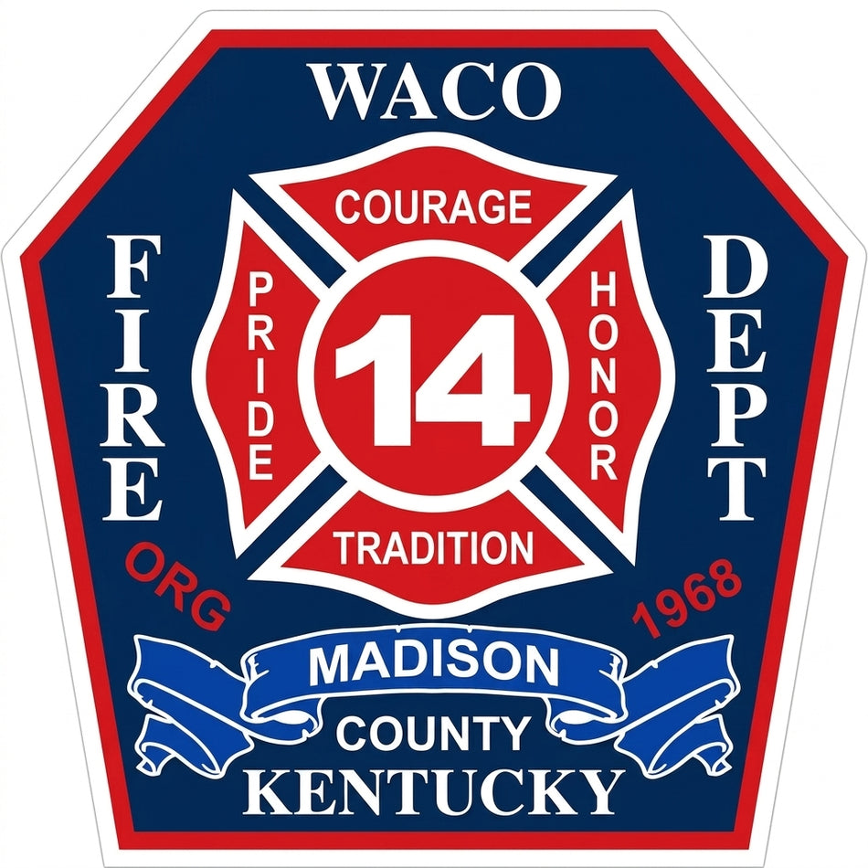 Waco Fire Dept Window/Hardhat Decal (sqd.1)