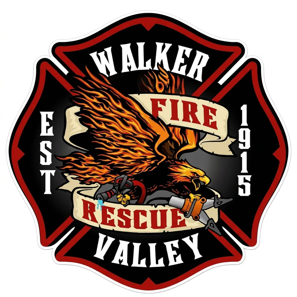 Walker Valley Fire Rescue Window/Helmet Decal or MAGNET