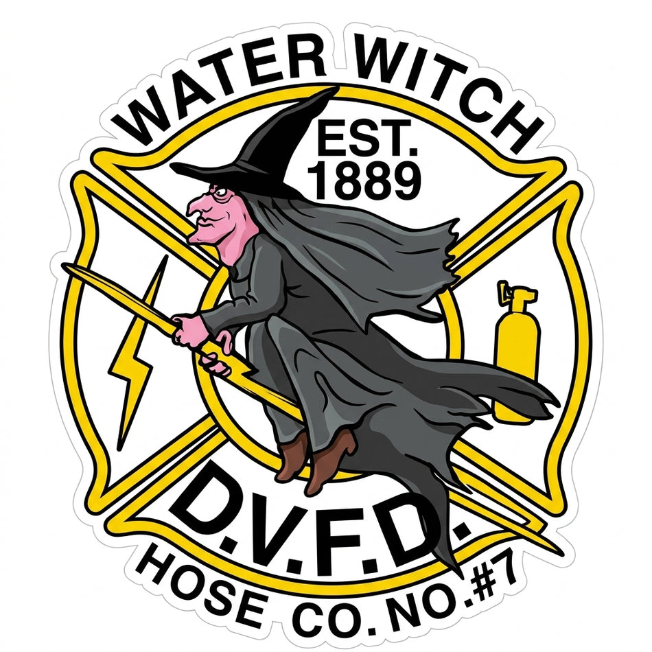 Water Witch Hose Company Window/Helmet Decal or MAGNET (sqd.1)