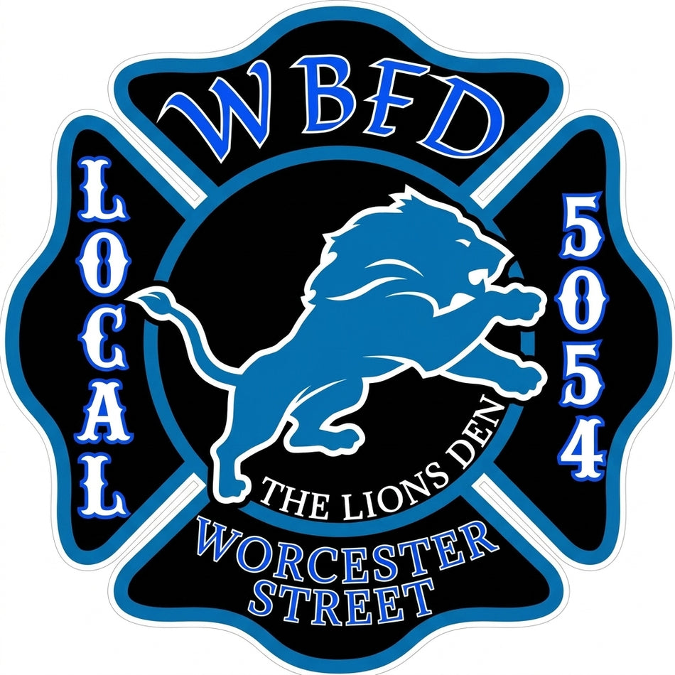 WBFD Lions Den Window/Helmet Decal or MAGNET (sqd.1)