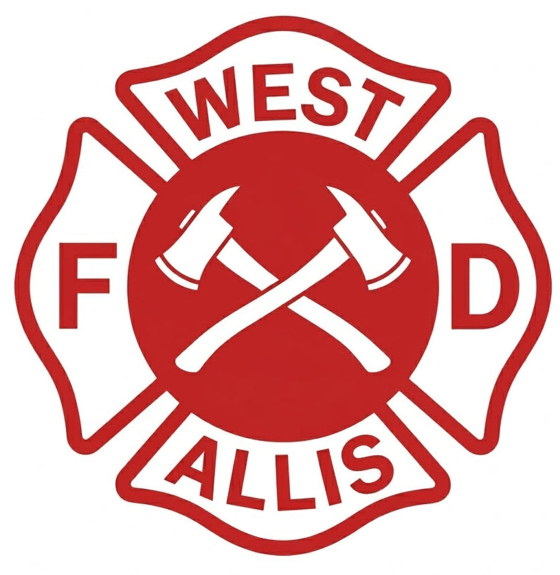 West Allis Fire Dept window/Hardhat Decal