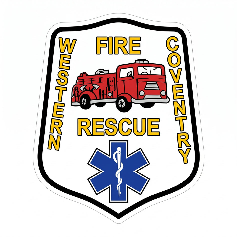 West Coventry Fire Window/Helmet Decal or MAGNET (sqd.1)
