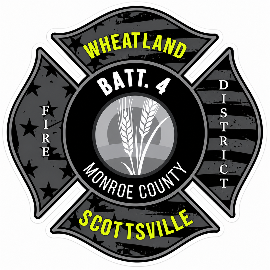 Wheatland Scottsville Fire District Customer Decal – Economy Bulk Decals sqd.1