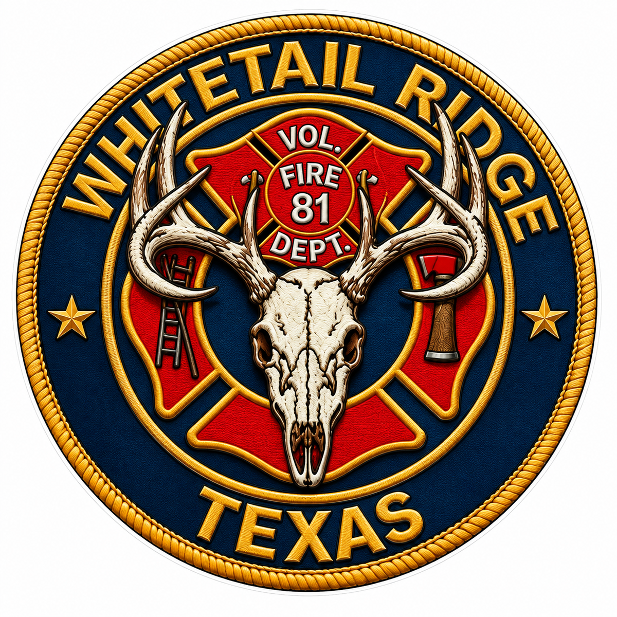 Whitetail Ridge Texas PREMIUM Customer Window or Helmet Decal (sqd.1)