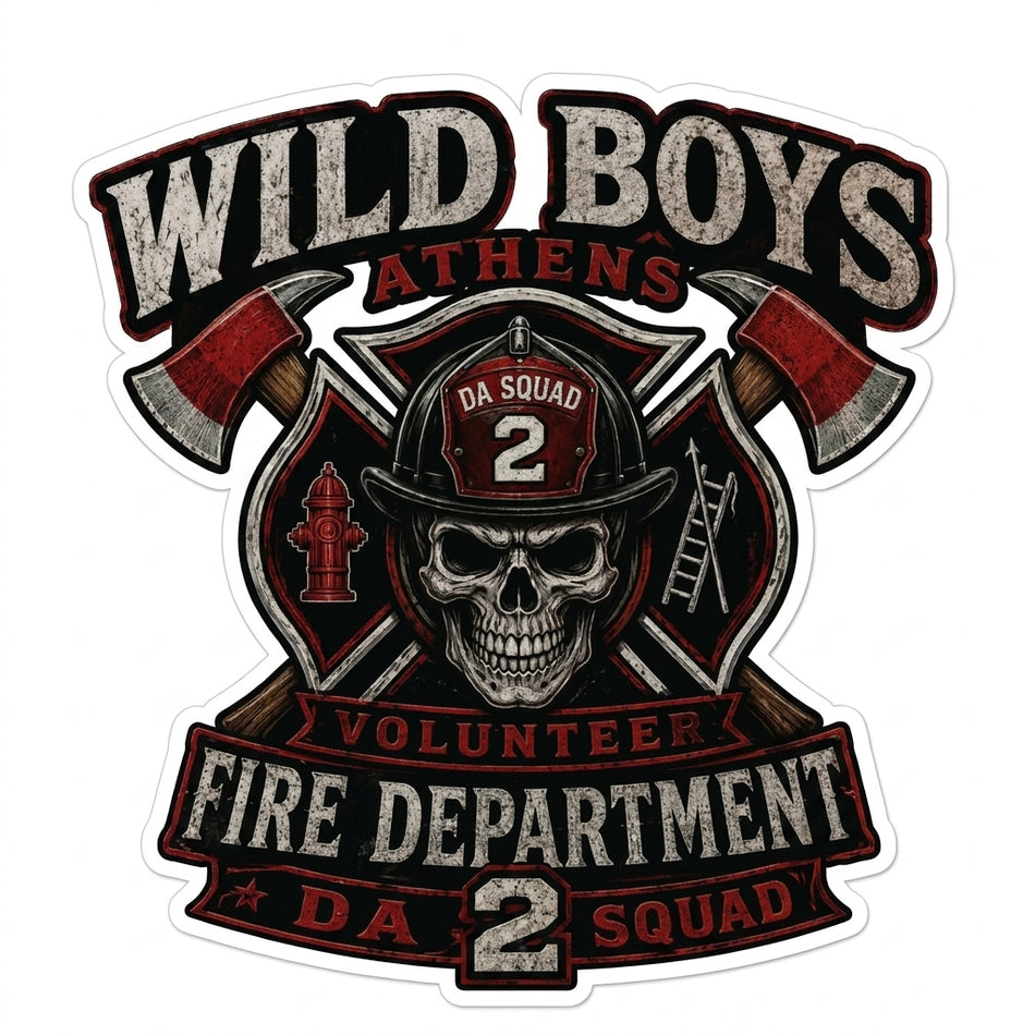 Wild Boys Athens Fire Department Customer Decal or Magnet (sqd.1)