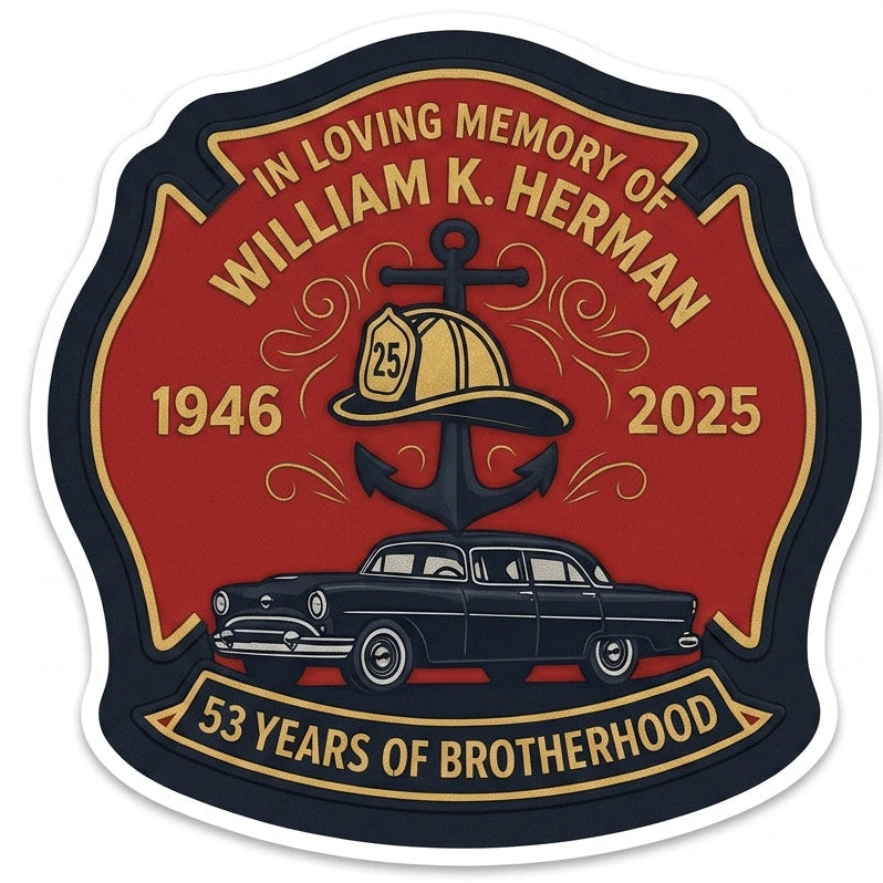 William Herman Memorial Window/Hardhat Decal (sqd.1)