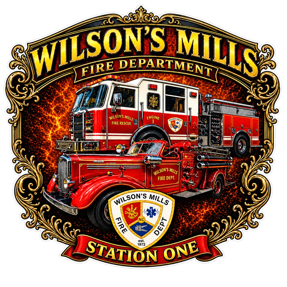 Wilsons Mills Fire Dept. Window/Hardhat Decal