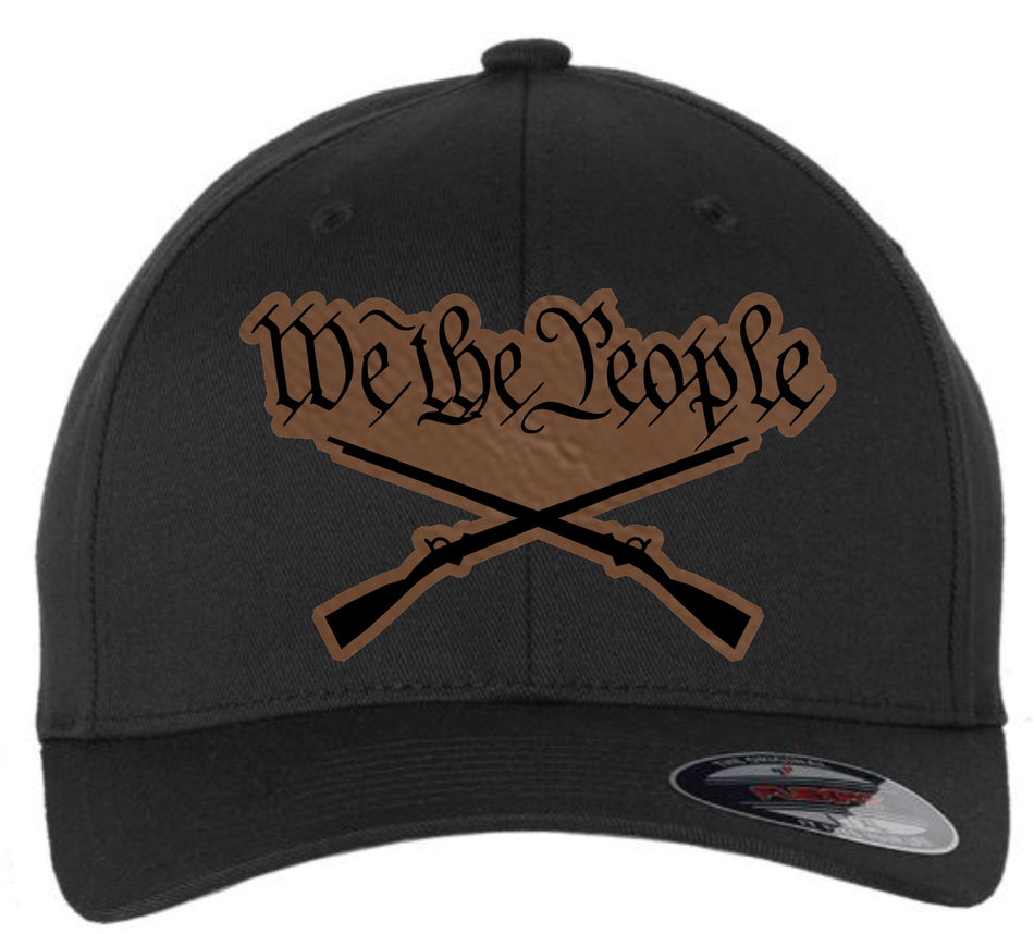 We the People Crossed Guns Leather Patch Hat