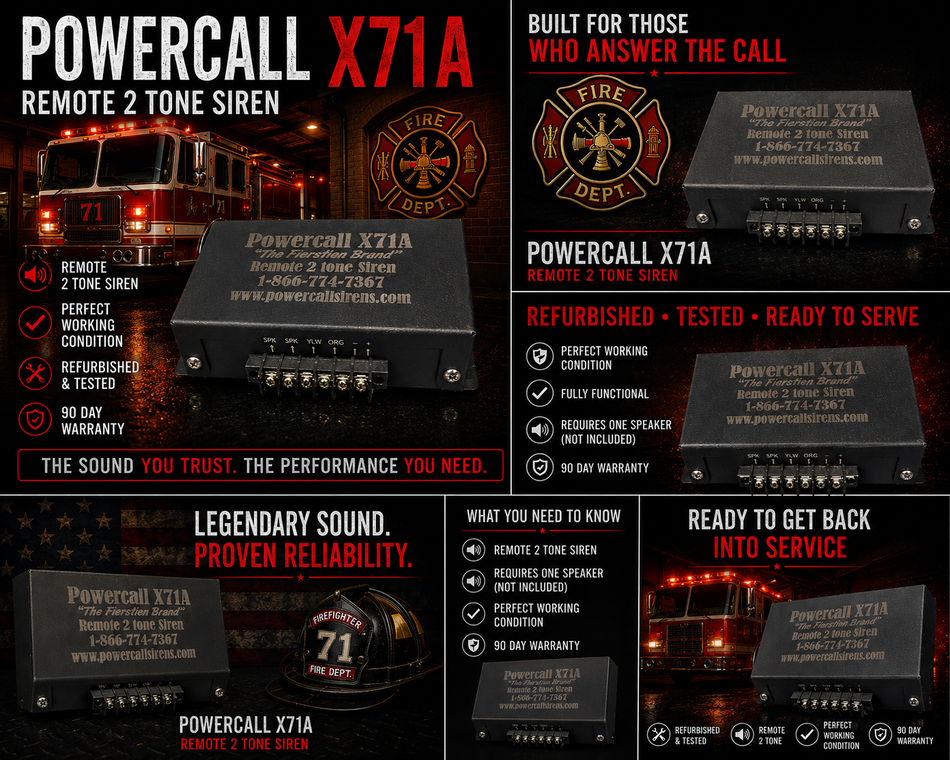 Powercall X71A Version 1 Refurbished 100 Watt Emergency Siren