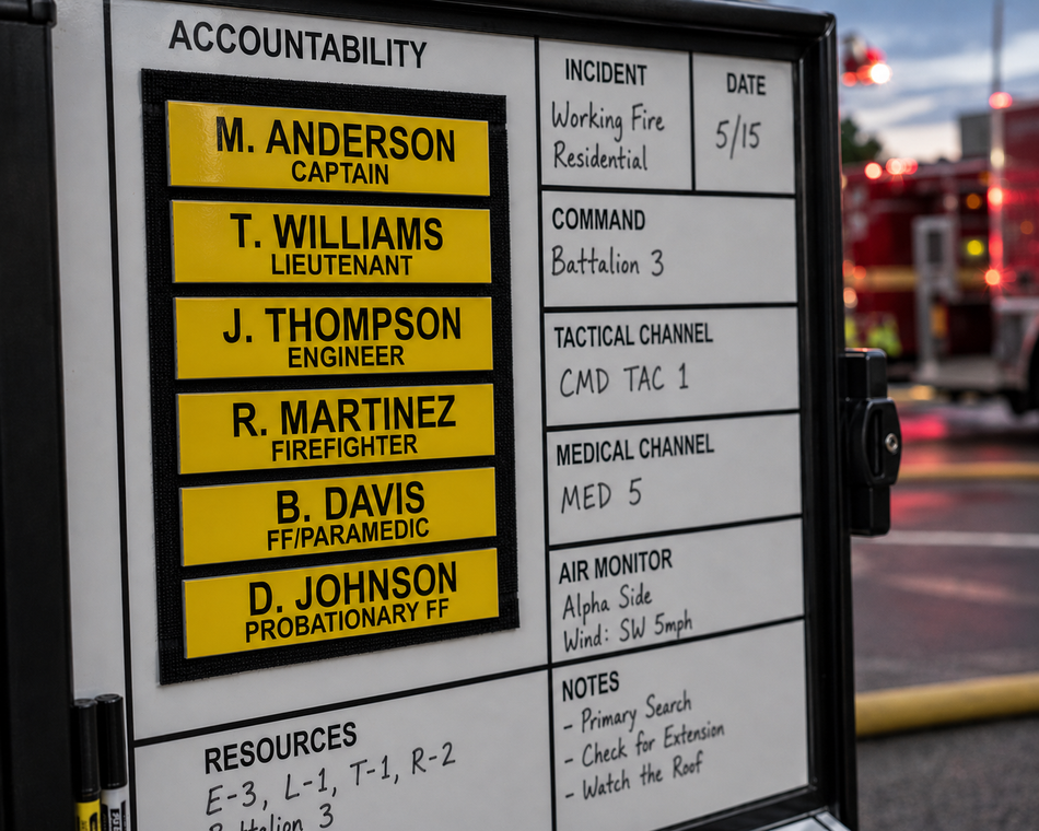 Yellow with Black Engraved Custom Accountability Tags (6 Tags)