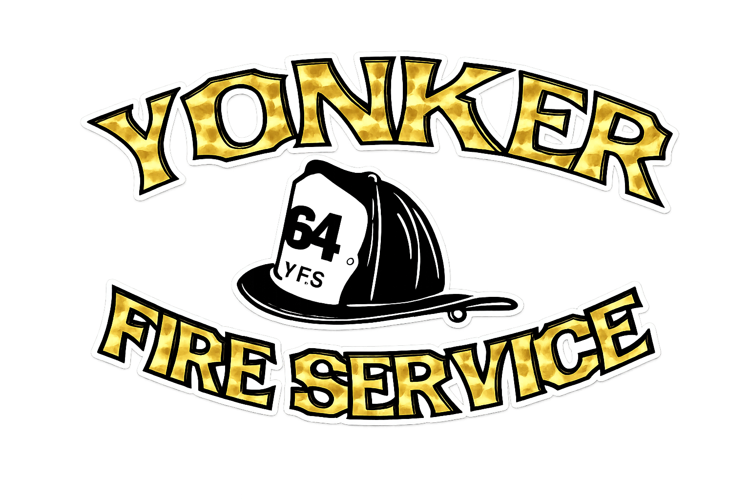 Yonker Fire Service Window or Helmet Decal economy bulk decal