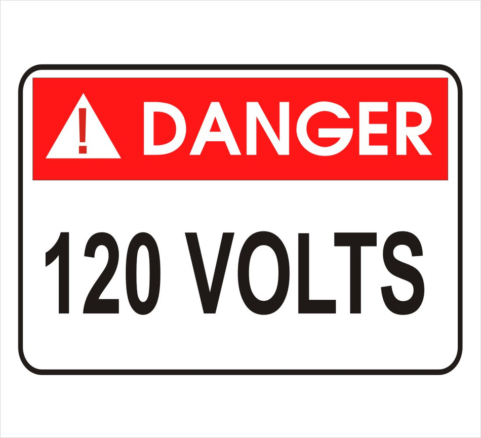 120 Volts Danger Decal