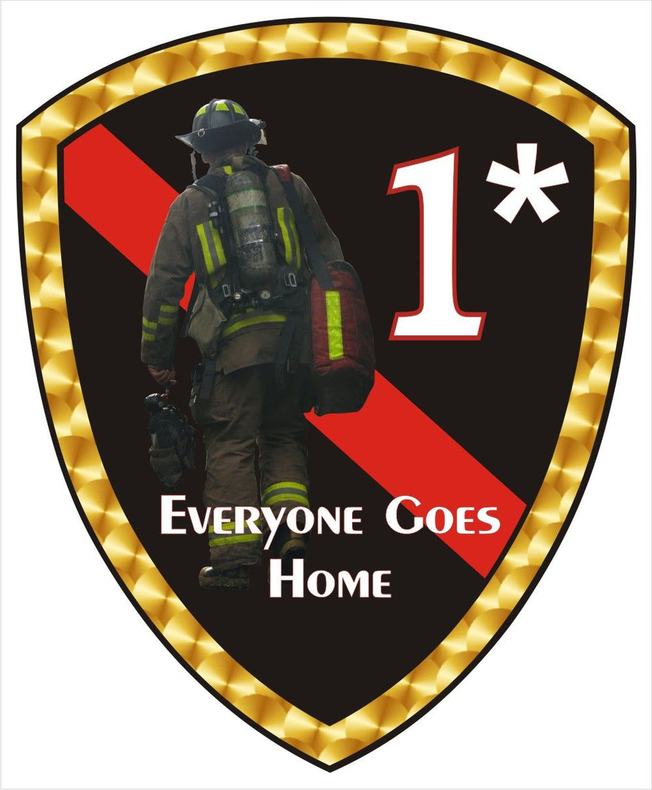 1* Red Line Everyone Goes Home Decal - Powercall Sirens LLC
