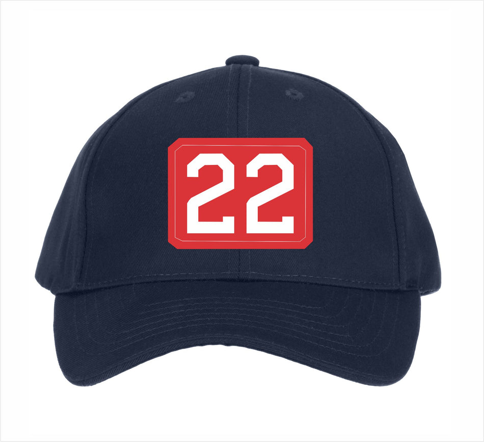22 Red Custom Embroidered Badge Hat