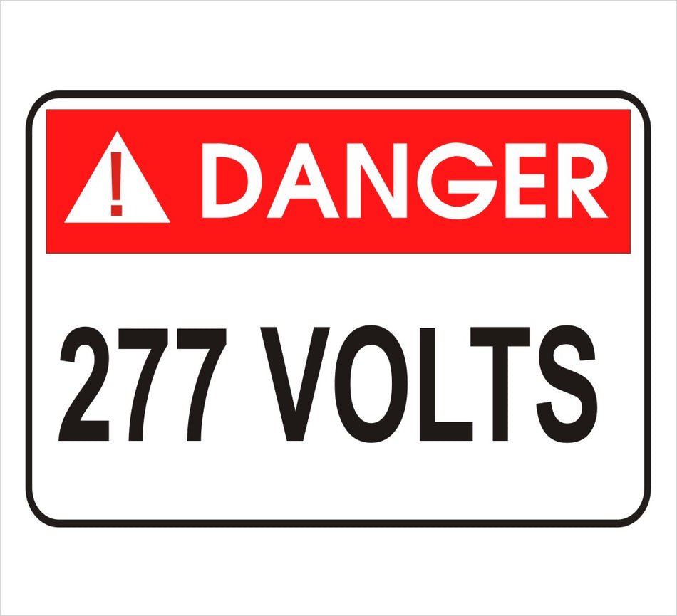 277 Volts Danger Decal