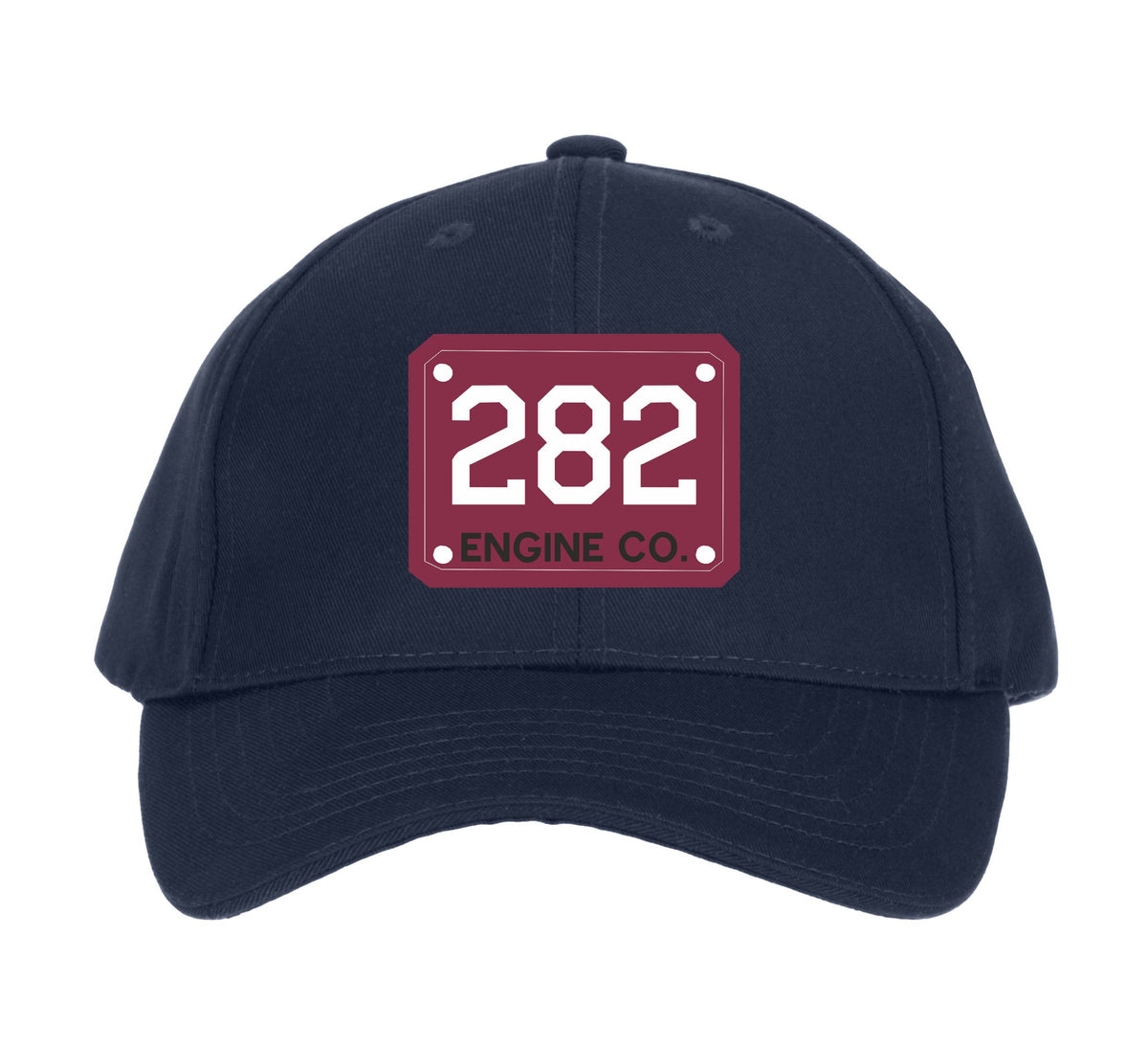 282 Engine Co. Deep Red Badge Custom Hat 