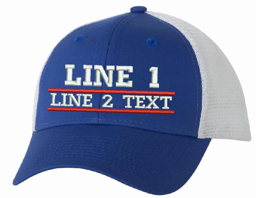 Trucker VC400 Adjustable 2 Line Red Line Hat - Powercall Sirens LLC