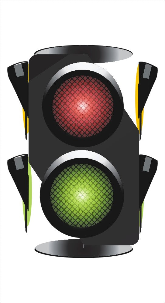 Red/Green Traffic Light Decal