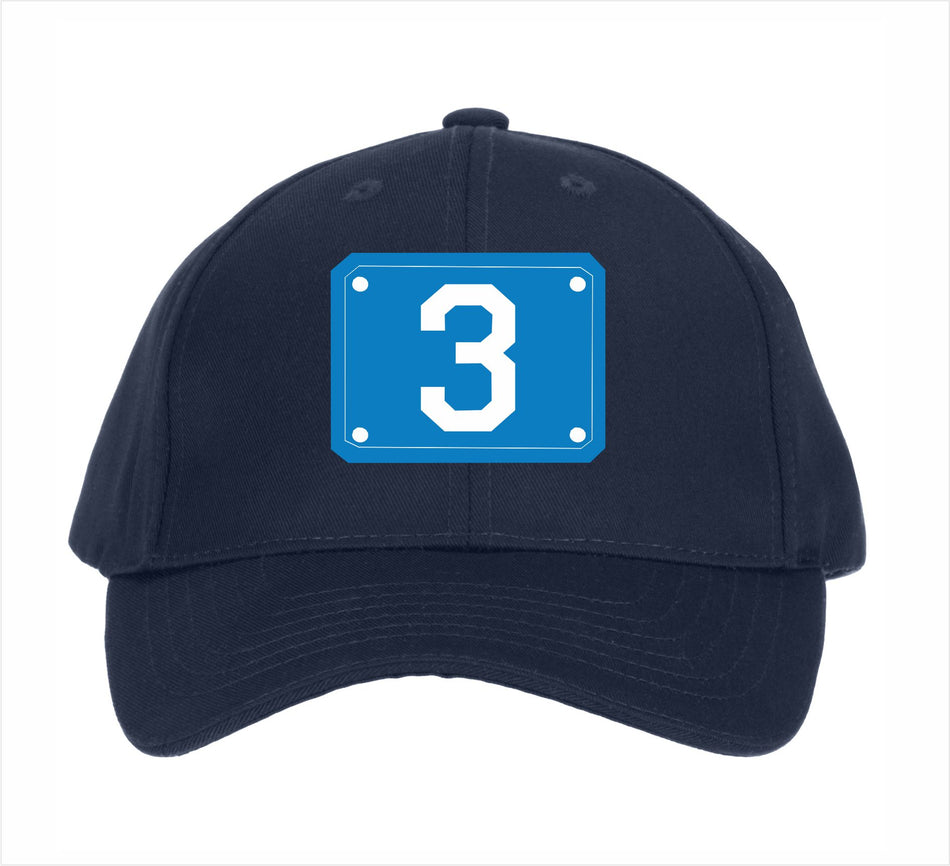 3 Blue Custom Embroidered Badge Hat
