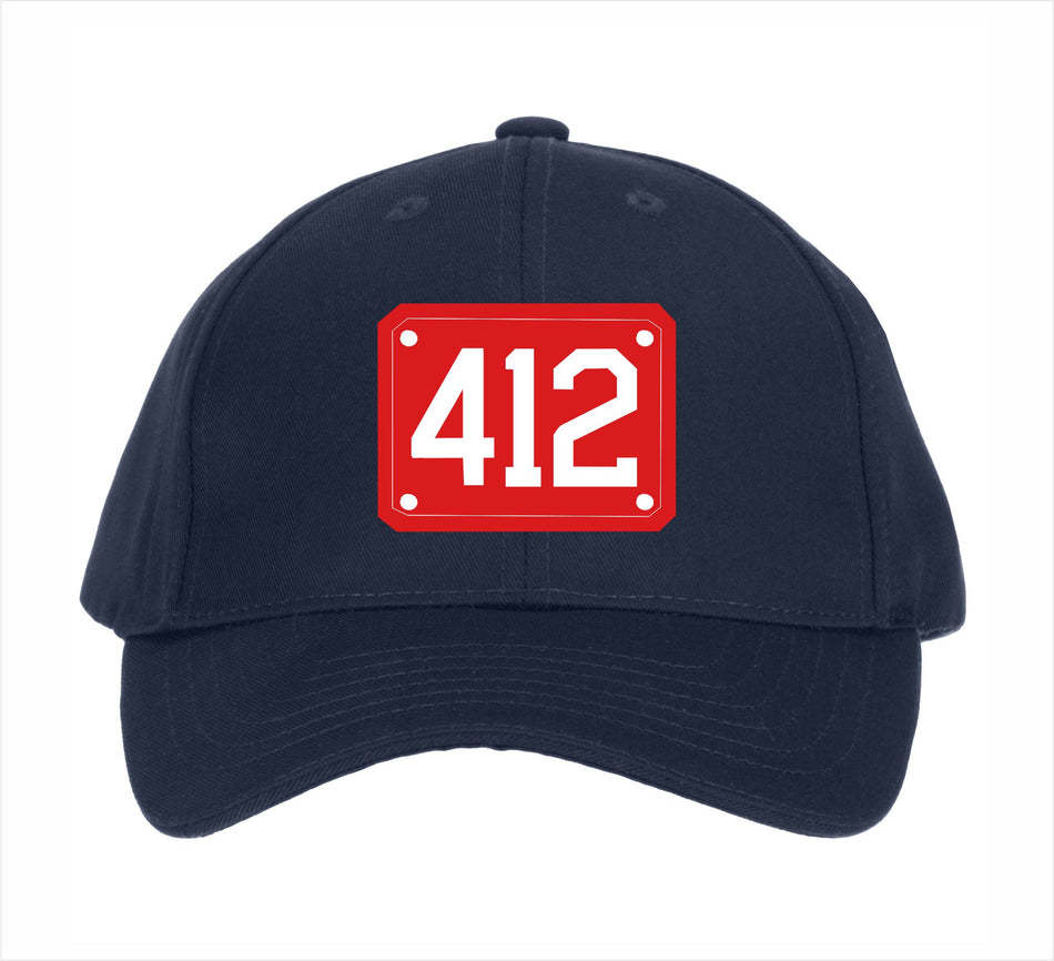 412 Customer Red Custom Badge Hat 