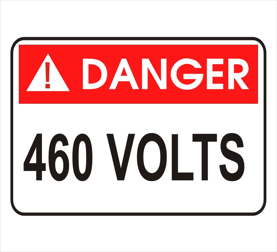 460 Volts Danger Decal