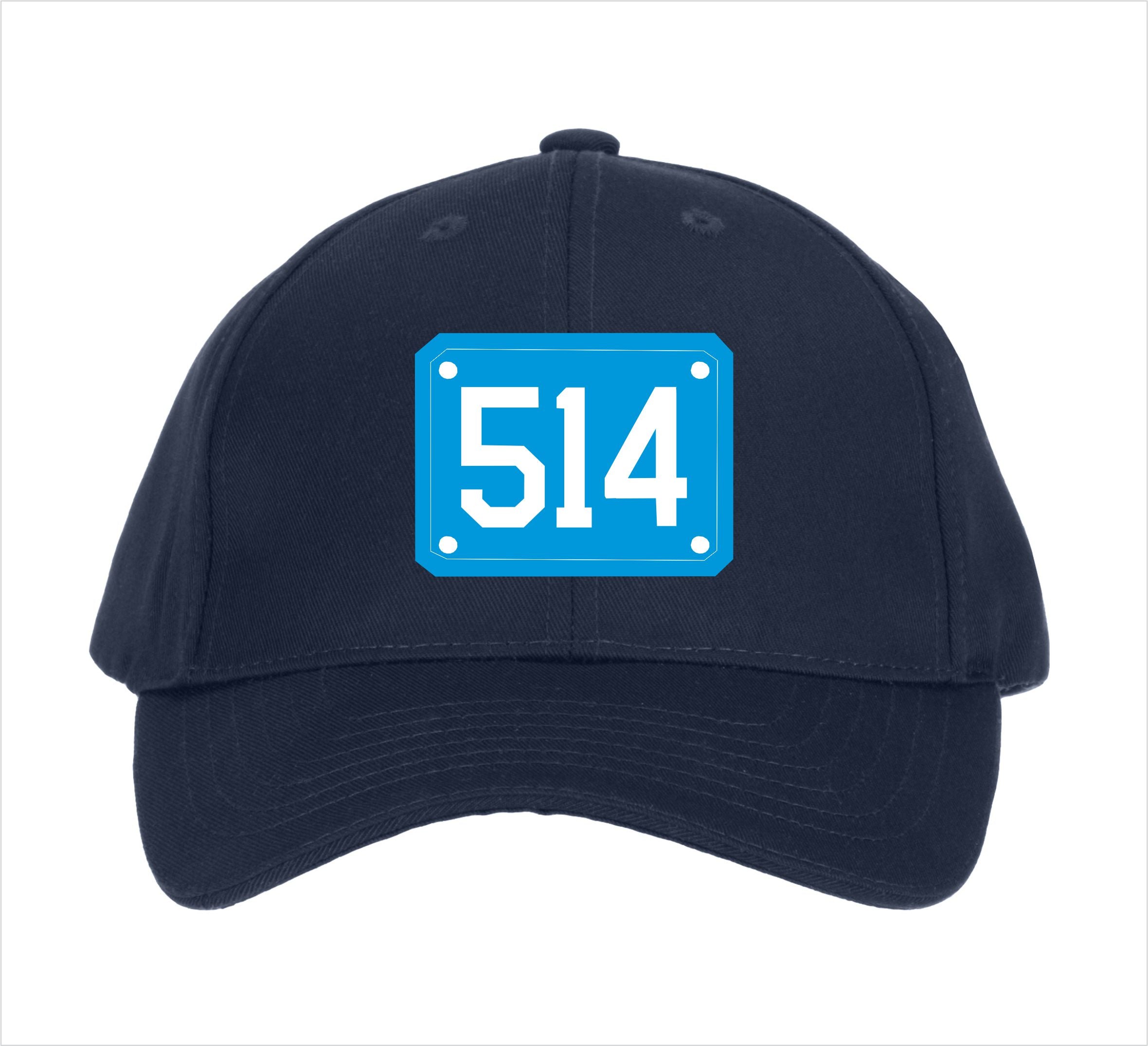514 Blue Custom Embroidered Badge Hat
