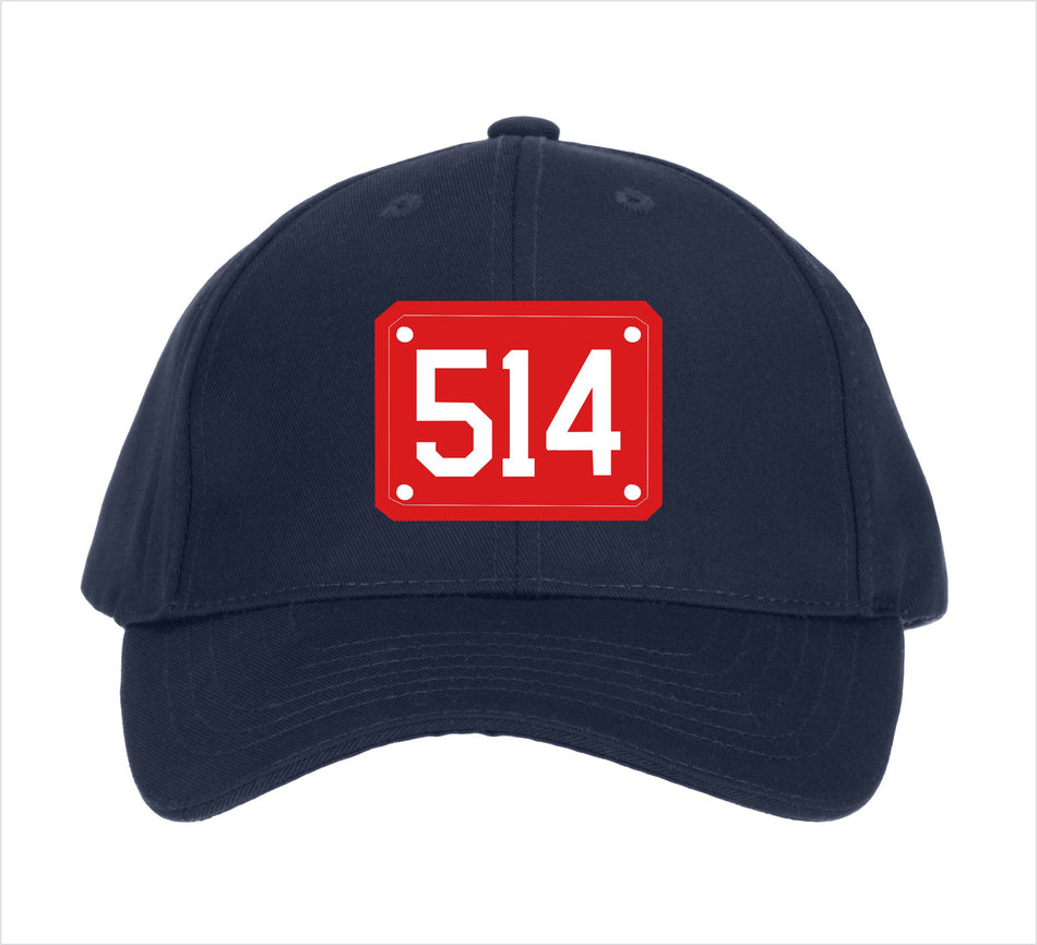 514 Red Custom Embroidered Badge Hat