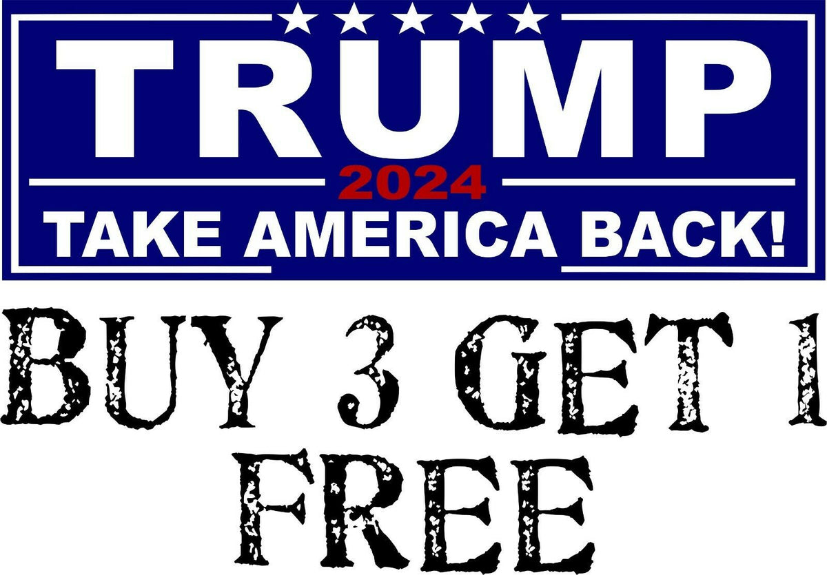 Trump President TAKE AMERICA BACK MAGA 2024 6" RNC Bumper Sticker Vinyl Decal - Powercall Sirens LLC