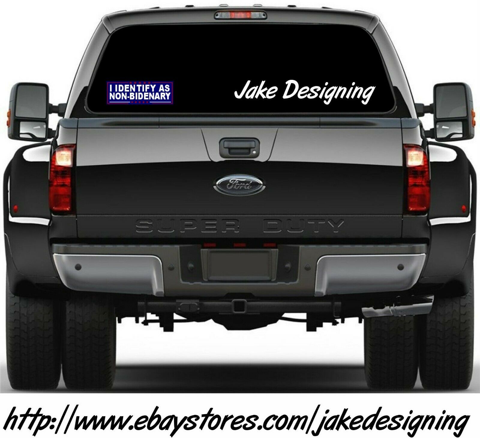 I Identify as Non Bidenary Sticker or Magnet "Stars" Version Decal or Magnet - Powercall Sirens LLC