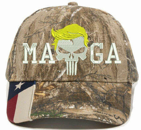 Donal Trump Hat Punisher MAGA Embroidered Flex Fit or Adjustable Hat MAGA Trump - Powercall Sirens LLC