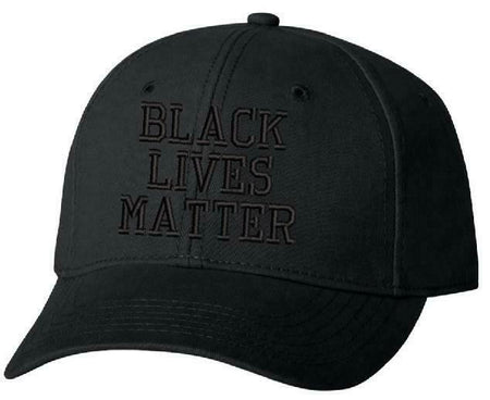 Black Lives Matter Embroidered Hat - AH-30 Adjustable or USA-300 Flag Hat - Powercall Sirens LLC