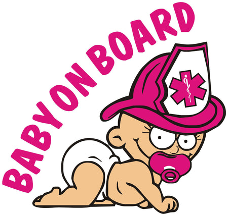 Baby On Board - Emergency Medical Technician (EMT) Baby 6" Decal Sticker - Powercall Sirens LLC